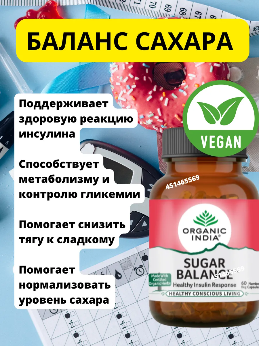 Sugar Balance Organic India 60капс Контроль сахара
