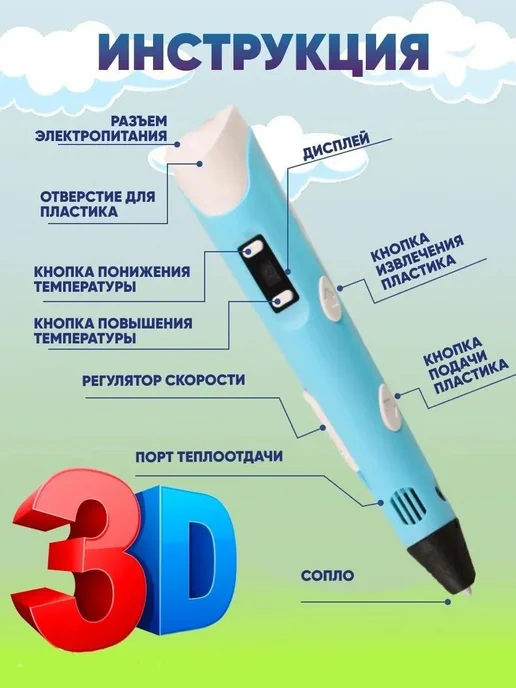 Набор 3D ручка с фигурками Собаки спасатели, синий, фото 2