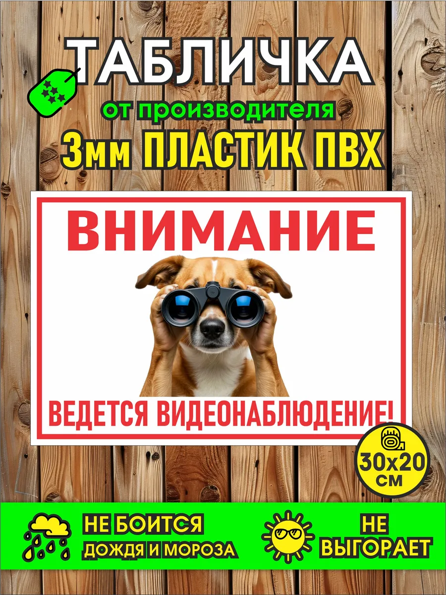Информационная табличка «Внимание! Ведется видеонаблюдение!»
