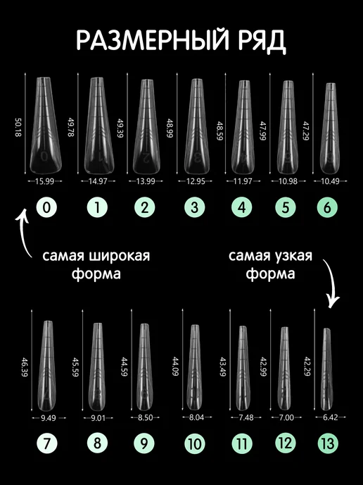 Y.ME Верхние формы для наращивания ногтей, 140 шт, фото 2