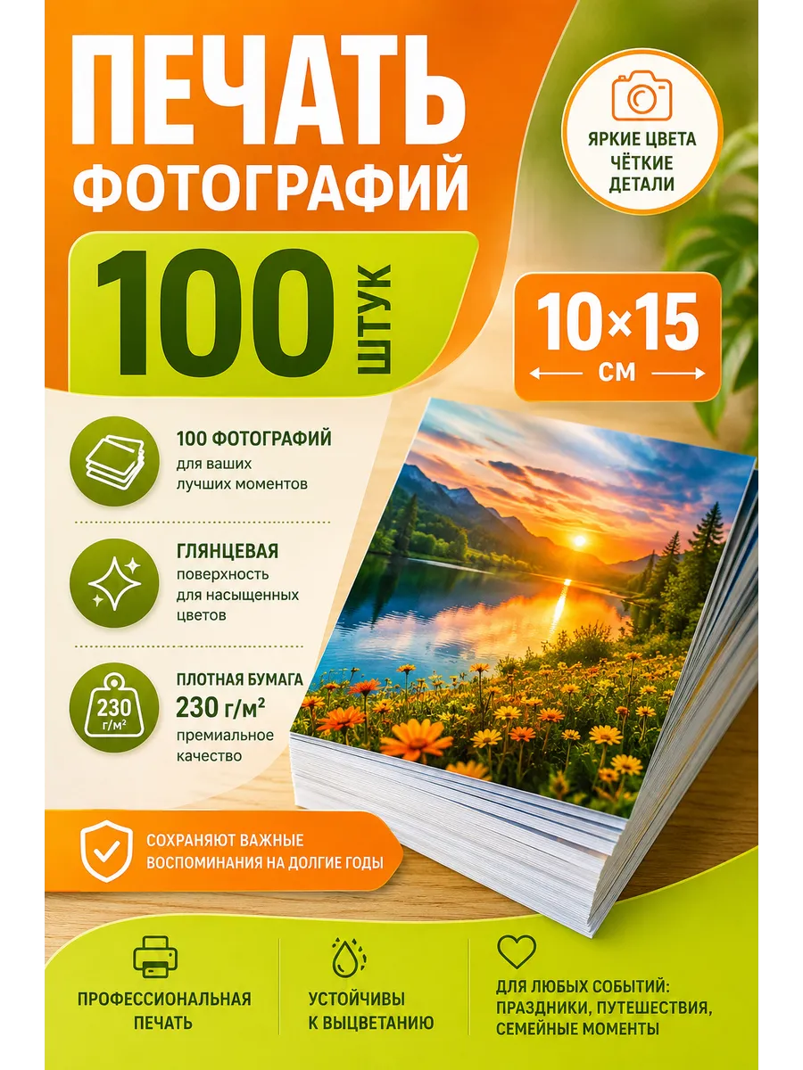 Печать фотографий 10*15