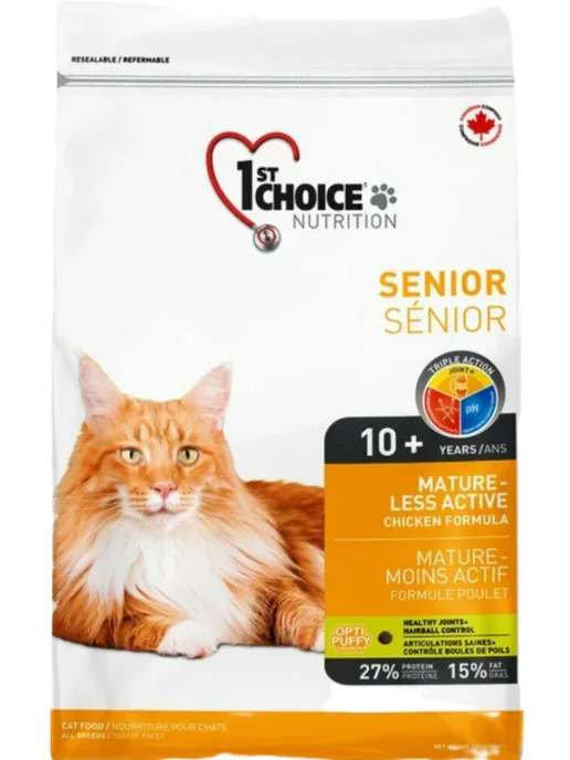Сухой корм 1st Choice Кошек Mature для собак, курица, 5,44 кг, фото 2