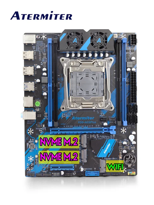 Atermiter Материнская плата комплект X99 AG9 Xeon E5 2698V4 32Gb, 32 ГБ, фото 8