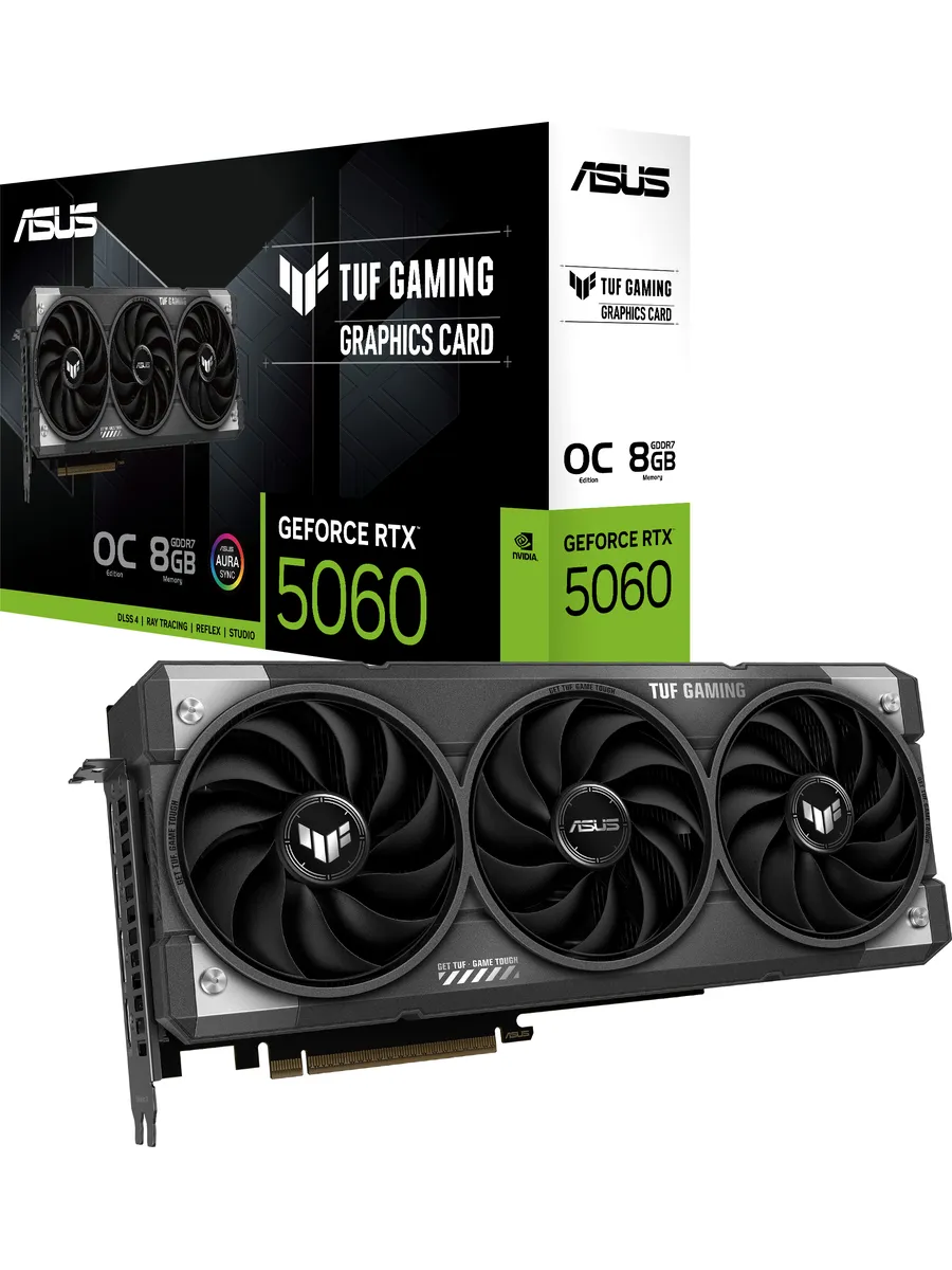 Видеокарта RTX 5060 8G TUF GAMING OC, 8 ГБ GDDR7 UltraHD Asus 451820705 купить в интернет‑магазине Wildberries