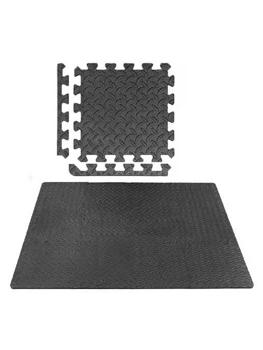 ETK EVA Мат спортивный, коврик-пазл 60*60*2.5см Черный-4шт 120х120см, 60x60x2.5 см, 4 шт, фото 2