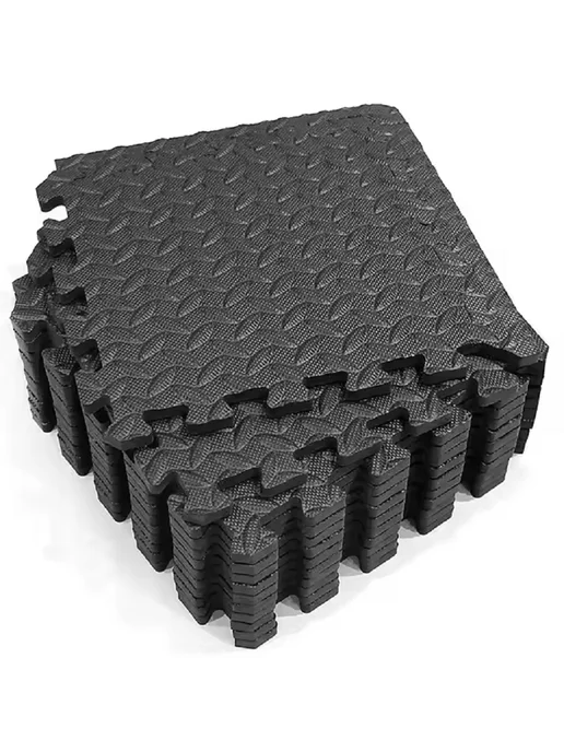 ETK EVA Мат спортивный пазл 30*30*2.5см Черный-16шт в сборе 120х120, 30x30x2.5 см, 16 шт, фото 2