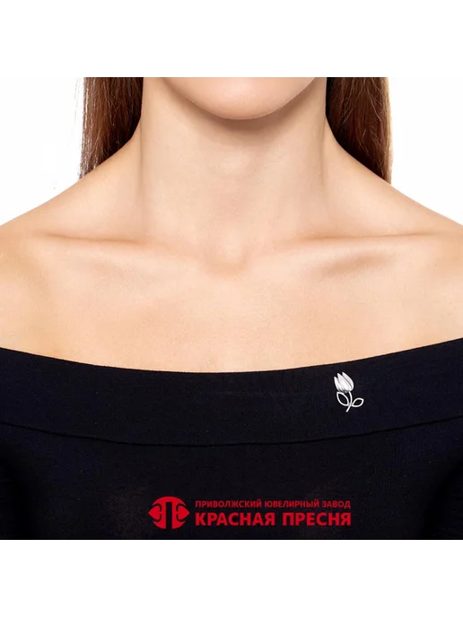 Красная Пресня Серебряная брошь Б13015922, серебристый, фото 2