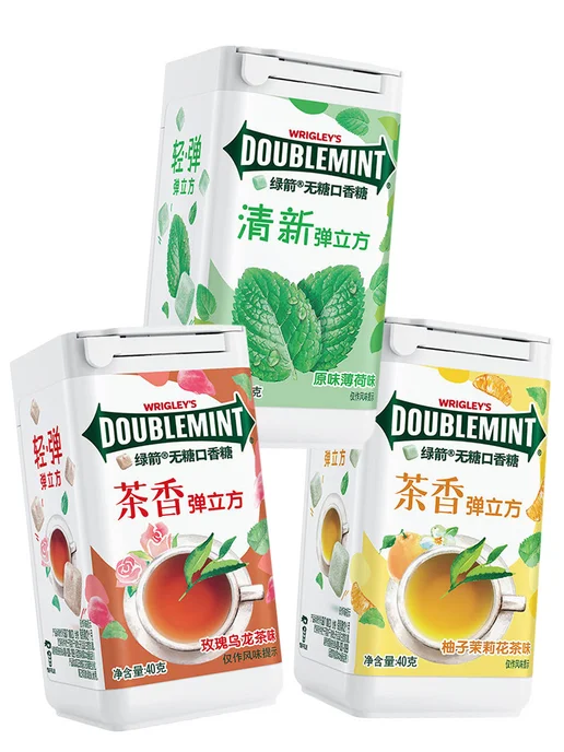 Wrigley's Doublemint Жевательная резинка Wrigley's, жвачка Вриглейс без сахара, вариант, фото 4