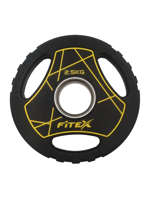 Fitex Pro Диск (блин) 1,25 кг для штанг полиуретановый черный, 2,5 кг, фото 3