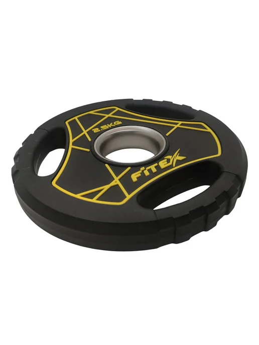 Fitex Pro Диск (блин) 1,25 кг для штанг полиуретановый черный, 2,5 кг, фото 4
