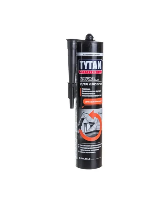 Tytan professional Герметик TYTAN каучуковый для кровли прозрачный 310 мл, 2шт, 310 мл, 1 шт, коричневый, фото 7