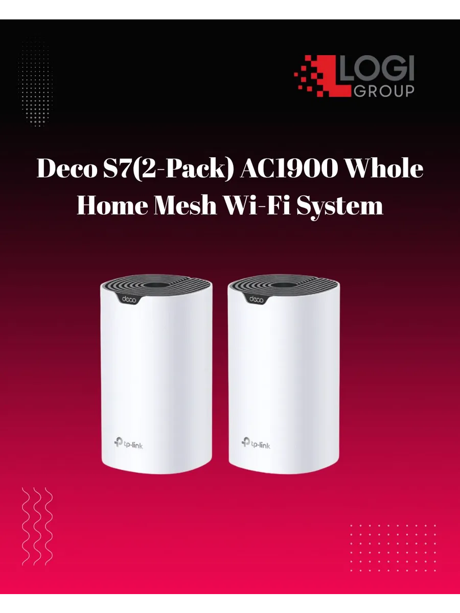 Deco S7(2-Pack) AC1900 Whole Home Mesh Wi-Fi System