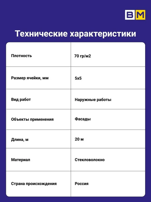SILVER MESH Сетка стеклотканевая Малярная 5х5мм, 20м, 1шт, 20 м, 2 шт, фото 5