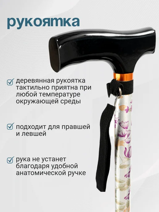 Медтехника 2.0 Трость опорная телескопическая 10090, фиалка, вариант, фото 2