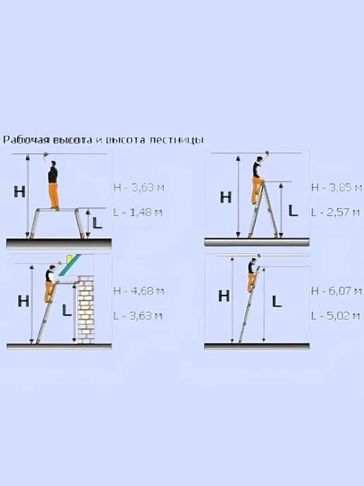 Эйфель Лестница-трансформер Классик 2х5+2х6, 2x4, фото 5
