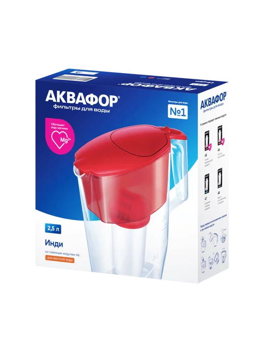 Аквафор Фильтр-кувшин ИНДИ, цвет в ассортименте, серый, фото 6