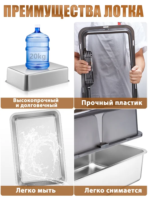 Haware Лоток для кошек большой с высоким бортиком, черный, фото 6