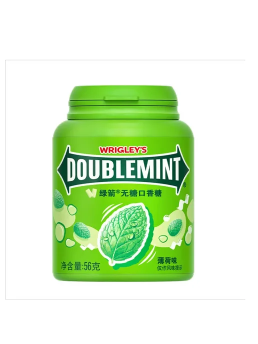 Wrigley's Doublemint Жевательная резинка Wrigley's, жвачка Вриглейс без сахара, 20 шт, фото 2