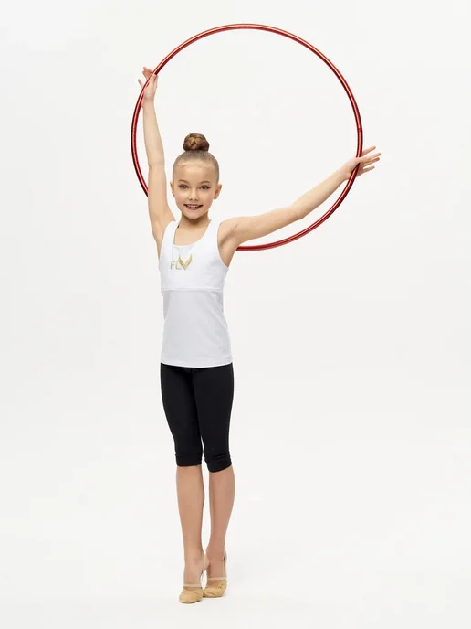 SETGYM Обруч гимнастический профессиональный 70см в синей обмотке, красный, фото 4