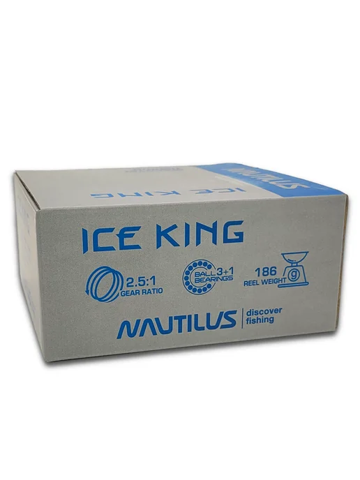 Nautilus Катушка зимняя ICE KING # White с передним фрикционом, белый, фото 7