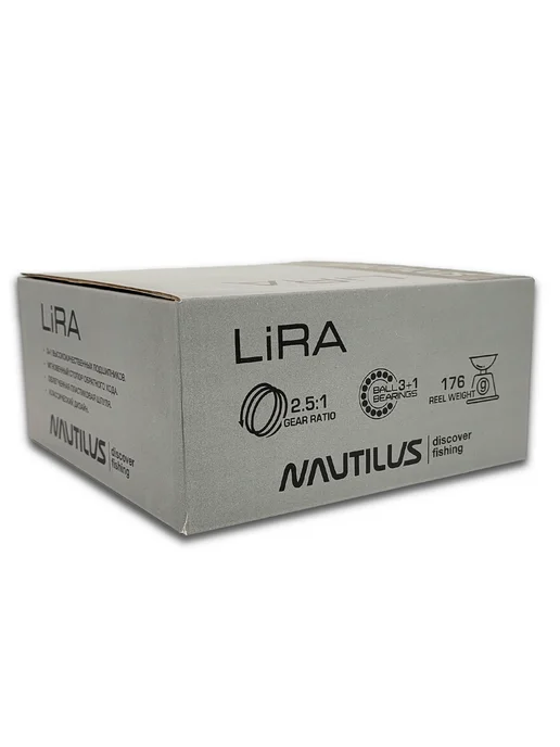 Nautilus Катушка зимняя LIRA # Black с передним фрикционом, белый, фото 7
