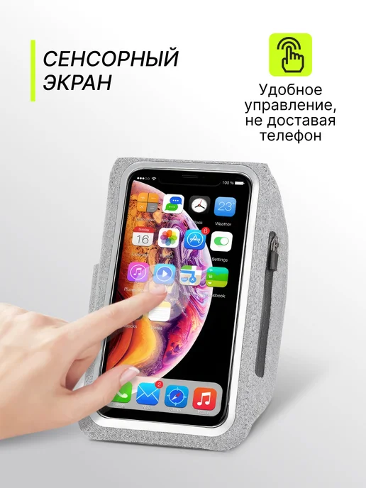SmartSport чехол для телефона на руку, зеленый, фото 5