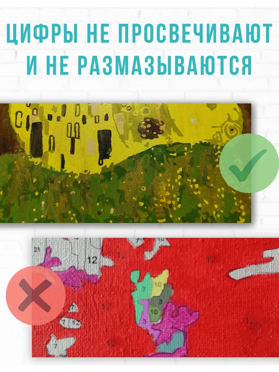 Картина по номерам — Женский портрет в цветочном орнаменте — фотография 5