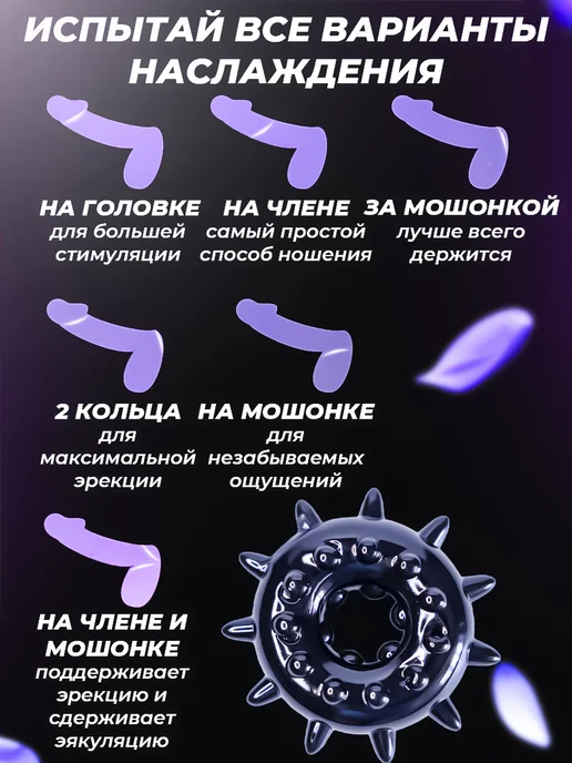 Lustylux Эрекционное кольцо на член 18+, черный, фото 2