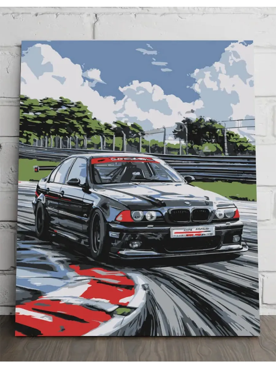 Картина по номерам - bmw e39 — 40×50 см