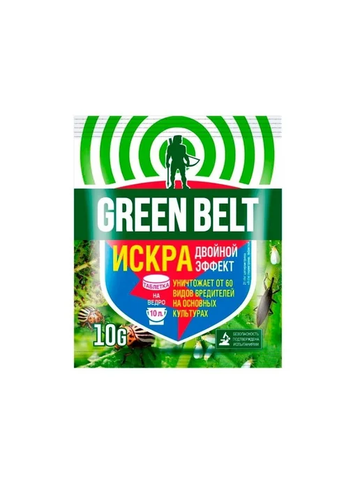 GREEN BELT Искра двойной эффект 6 штук. Средство от вредителей, зеленый, фото 2