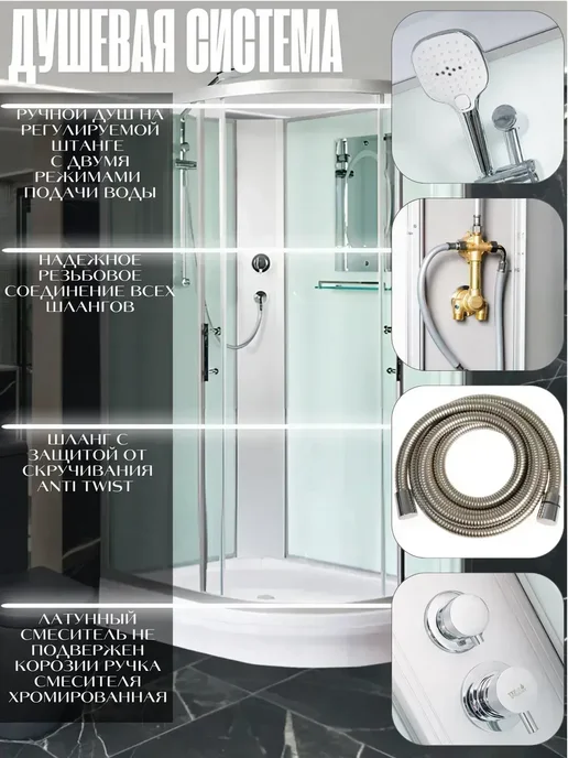Душевая кабина WW500 WERRA XL 1201 L без крыши, 1201 л, фото 2