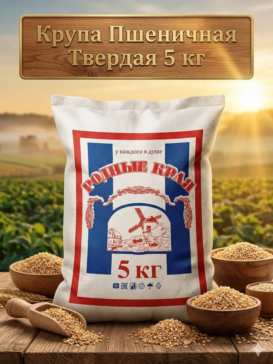 Крупа Пшеничная Твердая полтавская 5кг