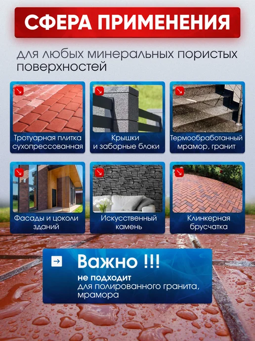 Пропиткин Гидрофобизатор(пропитка) для тротуарной плитки, белый, фото 7