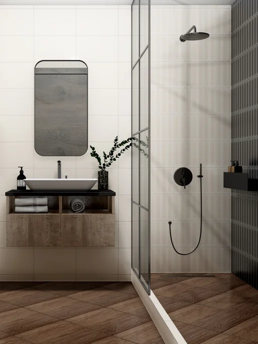 Gracia Ceramica Керамическая плитка Марсель 02 250х400, черный, 250x400, фото 4