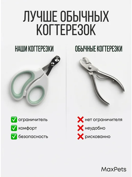 Fox pets Когтерезка для кошек собак ножницы когтерез с ограничителем, вариант, фото 8