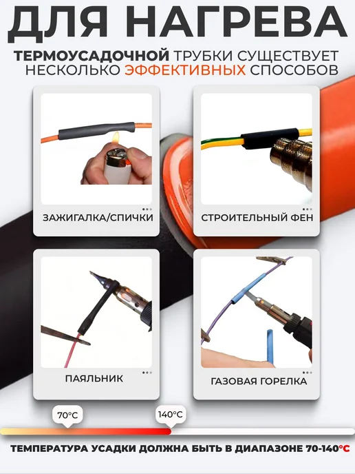 Термоусадка для проводов с клеевым слоем 3 м, 2,4мм, 0,6 м, фото 3