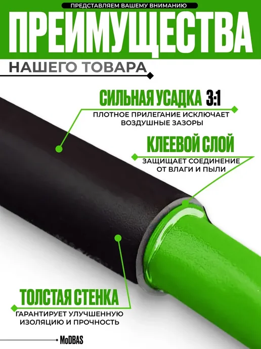 Термоусадка для проводов с клеевым слоем 3 м, 2,4мм, 3 м, фото 4