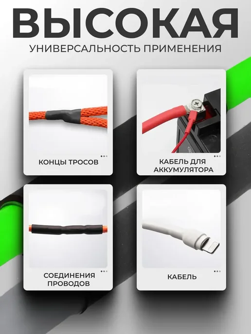 Термоусадка для проводов с клеевым слоем 3 м, 2,4мм, 3 м, фото 7