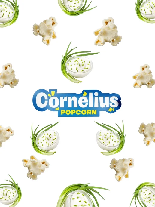 Cornelius Готовый попкорн сметана и лук в пакете х14, 14 шт, фото 3
