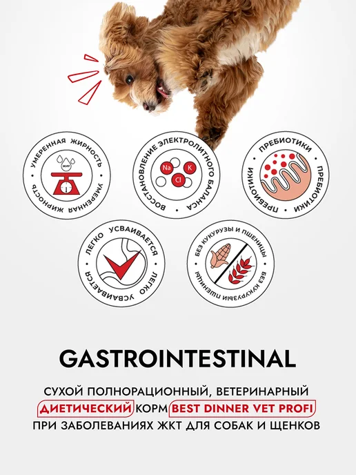 Сухой корм Best dinner Диетический Gastrointestinal для собак, 2 кг, фото 3