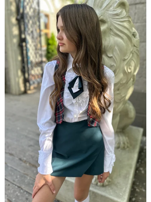 Olivi Classic Бантик бабочка в школу, белый, фото 2