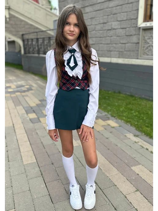Olivi Classic Бантик бабочка в школу, белый, фото 5