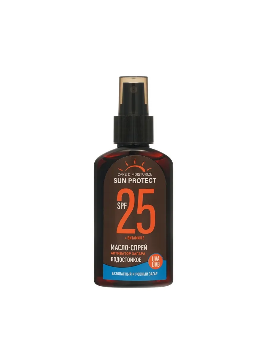 Водостойкое масло - спрей активатор загара Sun Protect by Sensicare SPF 25 с витамином Е 100мл