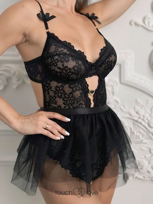 Touch2love Боди эротик с доступом 18+, черный, фото 3