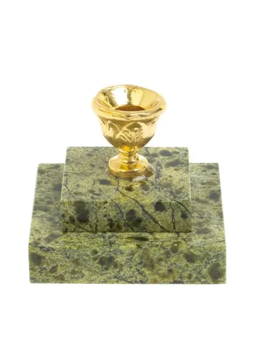 "Уральский сувенир" Подсвечник церковный из змеевика, 4.5x4.5x3 см, фото 2