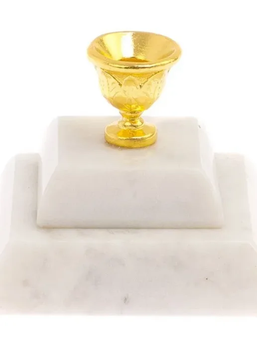 "Уральский сувенир" Подсвечник церковный из мрамора 4,5х4,5х3,5 см, 5x5x4 см, фото 2