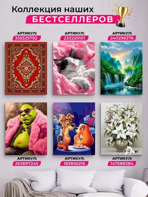 Art on Canvas Готическая королева Алмазная мозаика на подрамнике 40х50 см, 40x50 см, фото 7