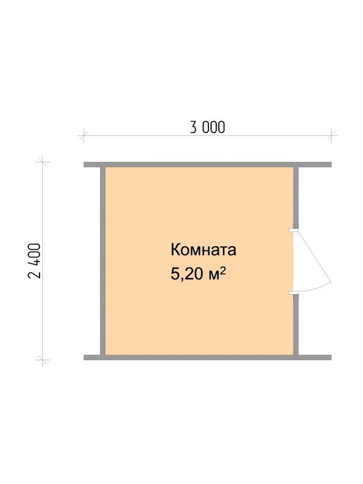 Дома VANDA Бытовка в стиле Барнхаус 3x2,4 м, отделка ДВП, 3x2.4 м, 2,4 м, фото 2