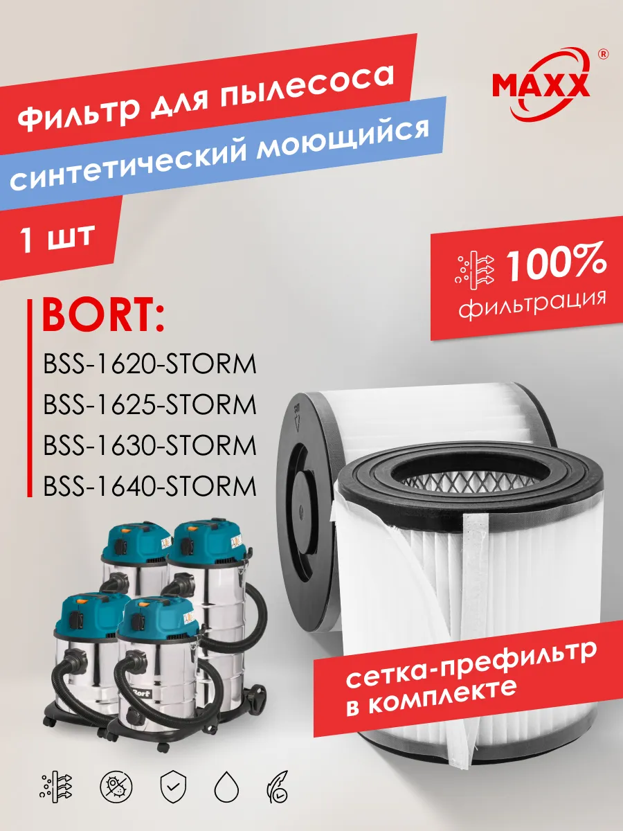 HEPA фильтр моющийся и фильтр-сетка для BORT