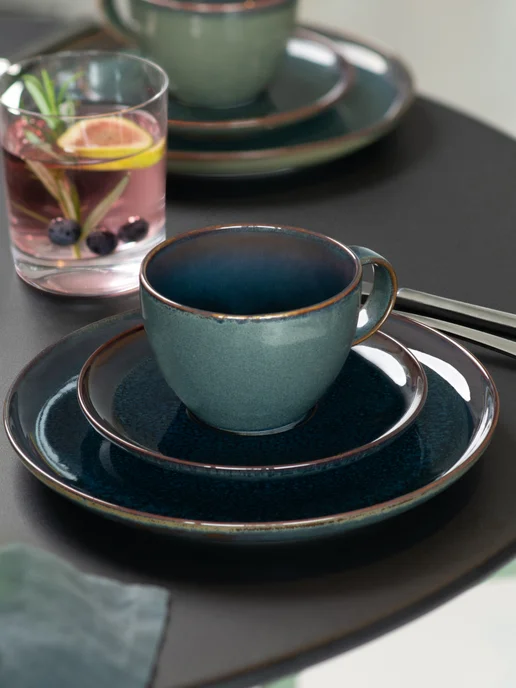 Villeroy & Boch Блюдце к кофейной чашке 15 см, Crafted Denim, синий, фото 4
